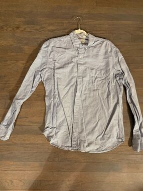 J. Crew Blue and White Pinstripe Button-Down Shirt